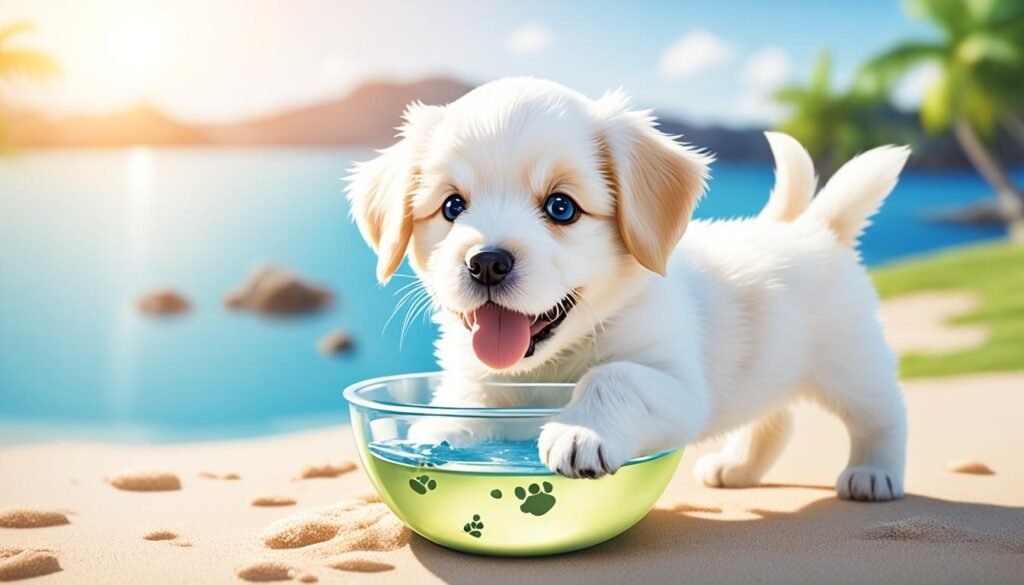 how long can a puppy go without water overnight