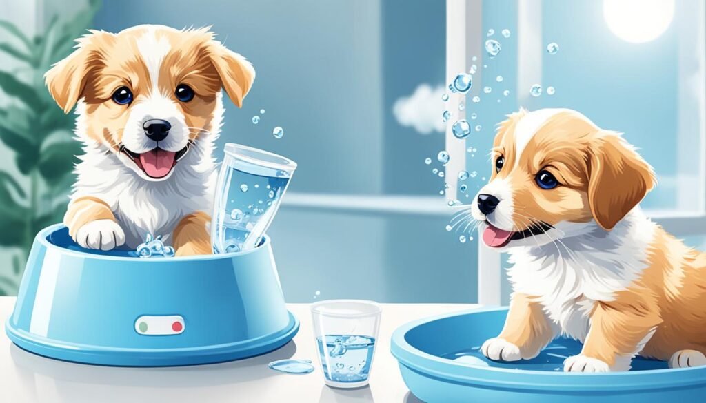 how long can a puppy go without water overnight