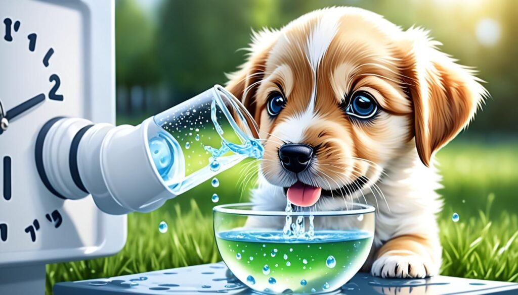 how long can a puppy go without water overnight